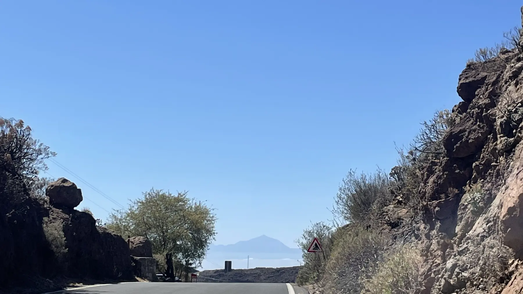 Scenic coastal motorcycle road in Gran Canaria