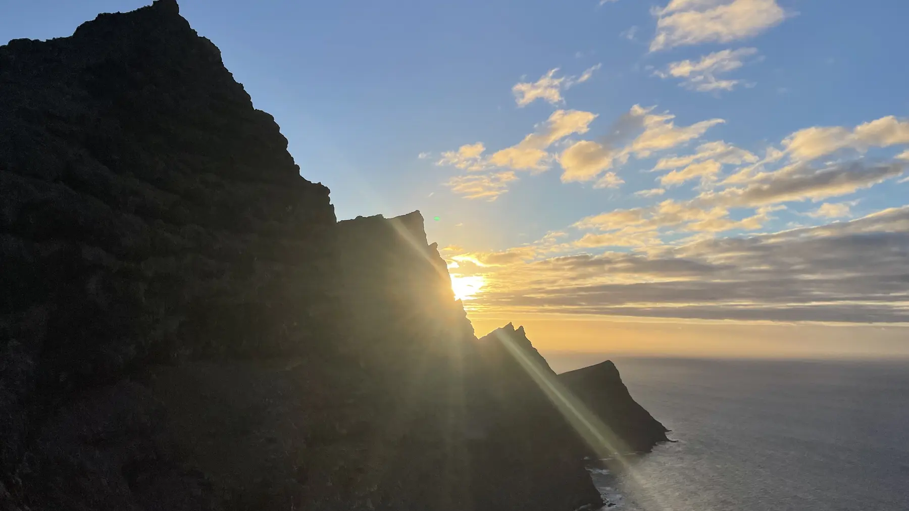 Winding road through pine forests in Gran Canaria